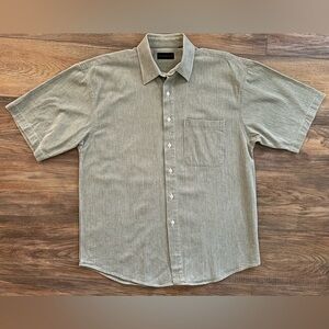 Saks Fifth Avenue Green Heavyweight Button Down Shirt XL